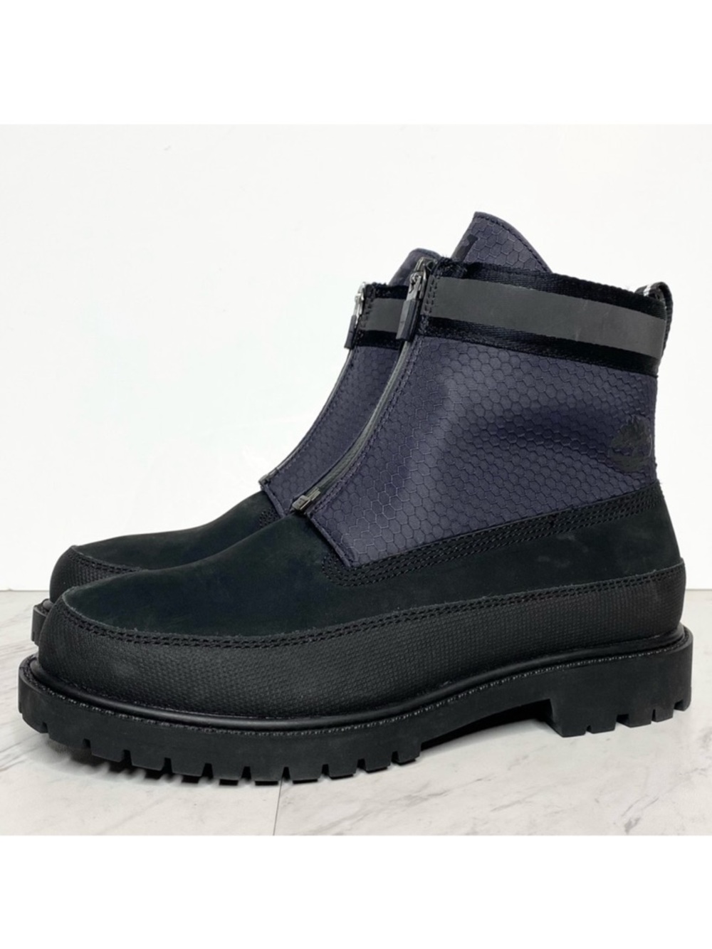 New! Timberland Heritage Front Zip Black Boot 6 1/2